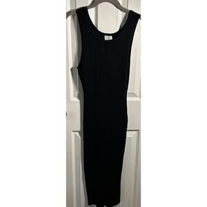 FCT‎ With Love Ribbed Sleeveless Black Dress Fitted Women's L